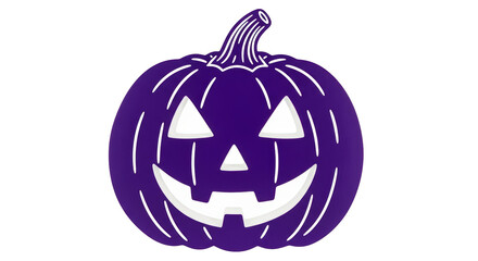 Isolated Halloween Purple Pumpkin