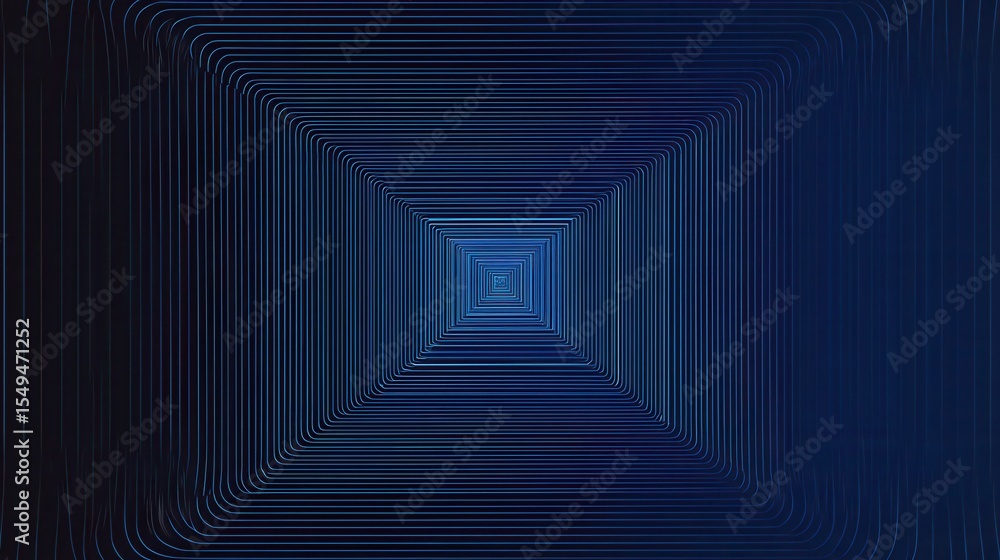 Poster abstract geometric background with concentric lines in shades of blue creating a captivating visual 