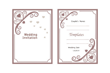 Obraz premium Elegant Floral Wedding Invitation Card Template