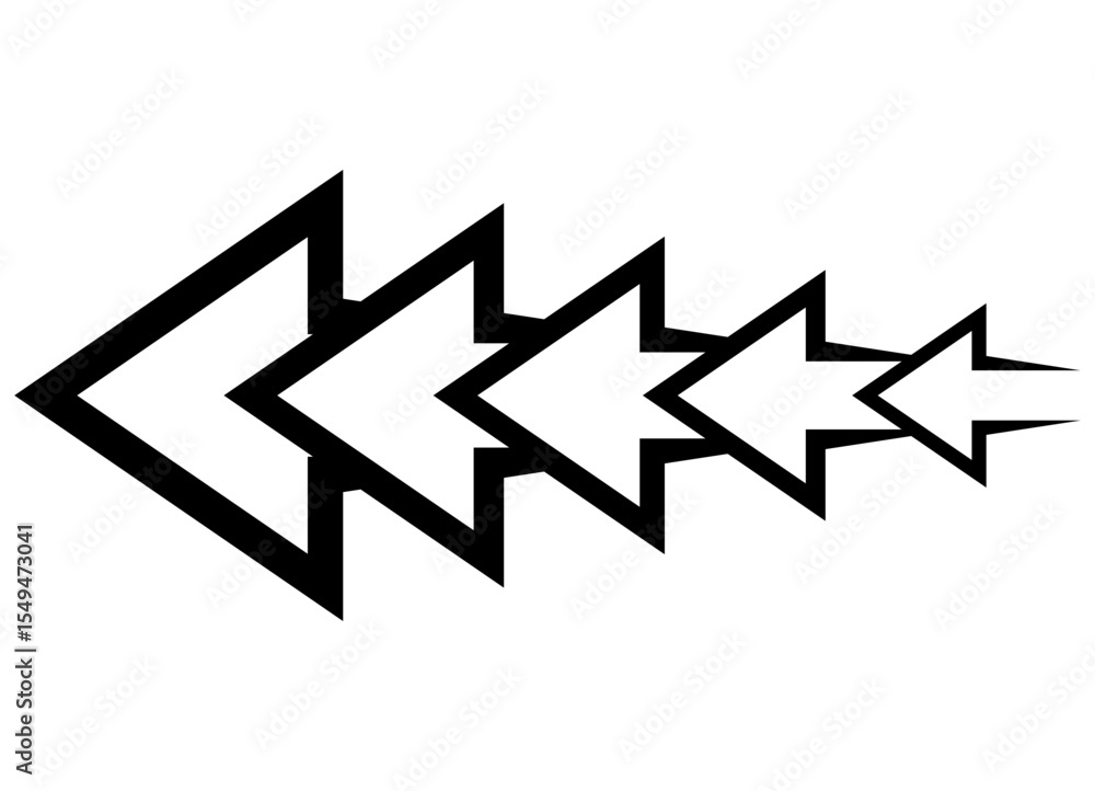 Aufkleber dynamic vector pattern of arrows from black lines on white background. design element for navigation