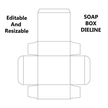 soap box dieline template, template box voctor, diecut, die box, die box design editable,