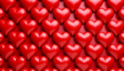 red hearts background