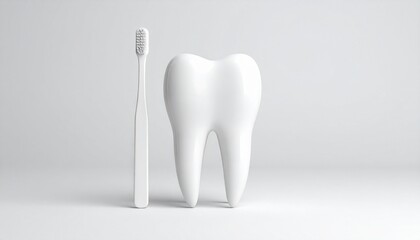 tooth on white background