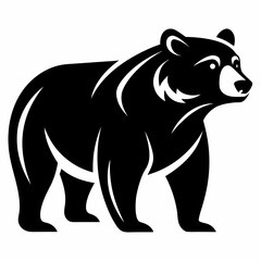 Obraz premium Black bear illustration isolated on white background
