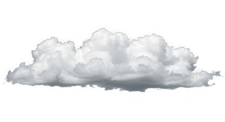 Large cumulus cloud formation isolated on transparent background