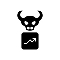 Icon a bull market, isolated against a clean background.