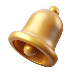 Golden bell rendered against a black background symbolizing celebration announcement and notification