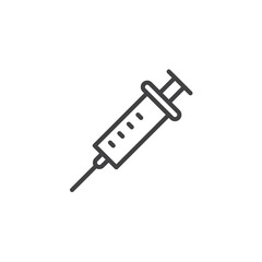 Syringe injection line icon