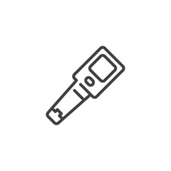 Digital thermometer line icon