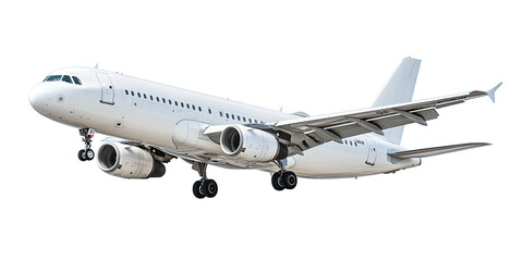 Obraz premium White airplane in flight