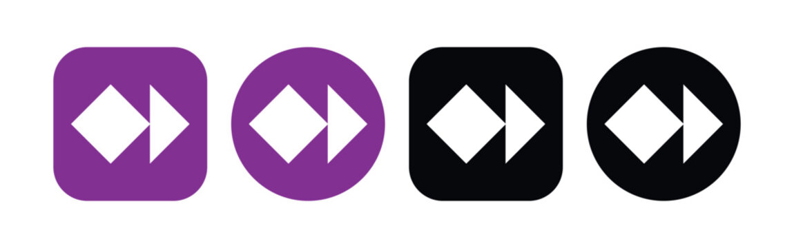 Skrill Payment Service Icon in Purple and Black. Rounded Square and Circle Vector Logo Variations
