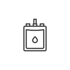 IV fluid bag line icon