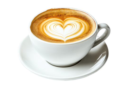 Aromatic latte art in white cup (1)