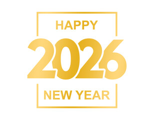 Happy new year 2026 background design for greeting card banner poster number 2026