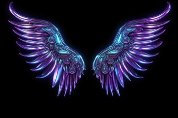 Angel wings pattern purple violet.