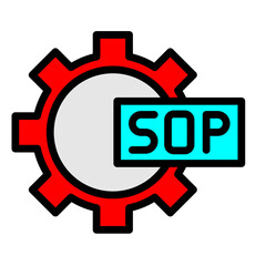 SOP Sharing Vector Filled Icon Design