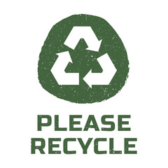 Vector Recycling Label Design – Please Recycle Emblem