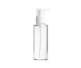 Clear Plastic Pump Bottle on Transparent Background