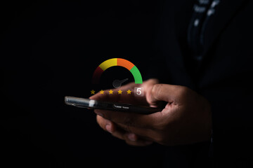 Mobile user engagement metrics digital space graphic design dark theme close-up view performance...