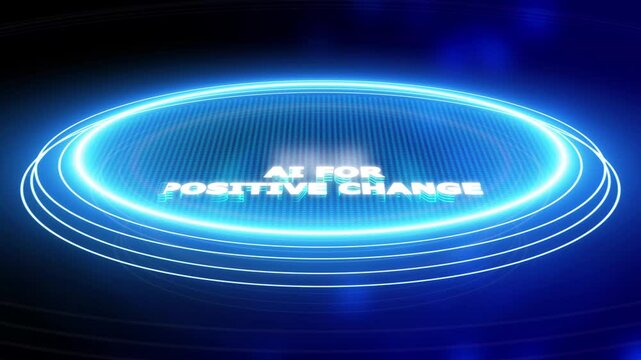 AI for Positive Change. AI for Positive Change- with digital technology hitech concept.