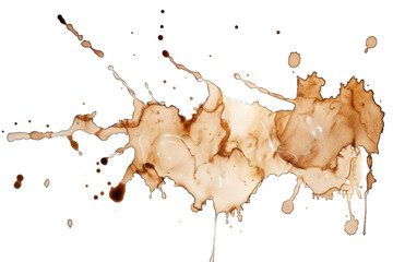 Obraz premium coffee stain splash isolated on white or transparent png