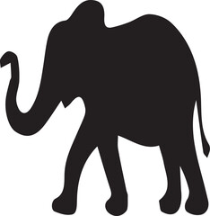 Obraz premium Elephant Silhouette Vector Set - Cutting Files for Cricut & Silhouette - T-Shirt Design, Calligraphy Art, and Wall Decor - Isolated on White