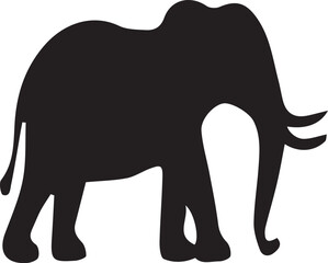 Obraz premium Elephant Silhouette Vector Set - Cutting Files for Cricut & Silhouette - T-Shirt Design, Calligraphy Art, and Wall Decor - Isolated on White