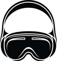 Silhouette of an AR (Augmented Reality) Headset - Vector Design.
