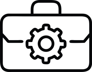 Gear icon vector illustration of a 3D industrial cogwheel symbol for technology and engineering settings