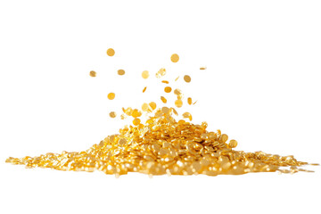 Golden grains erupting in a splash