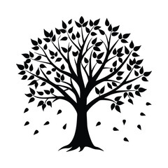 Obraz premium vector tree silhouette