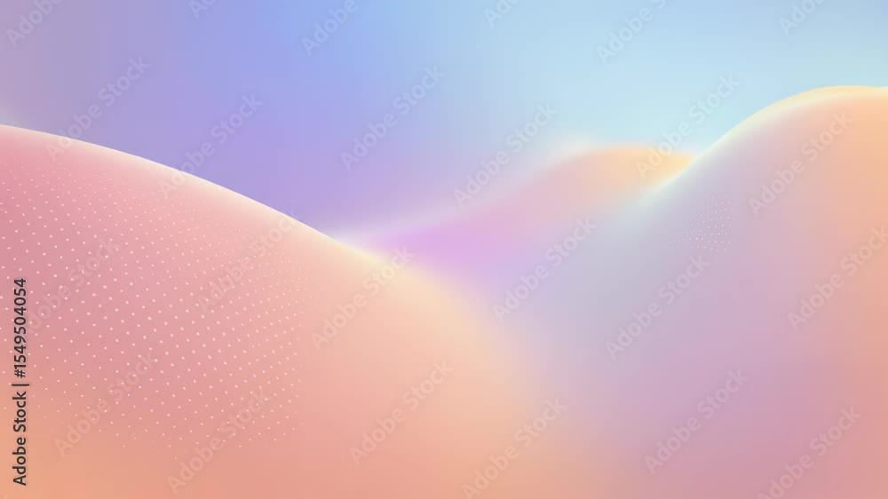 Poster flowing waves in soft pastel colors create an ethereal atmosphere. smooth gradient gives a sense of 