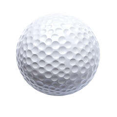 White golf ball, dimpled