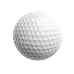 White golf ball, dimpled surface