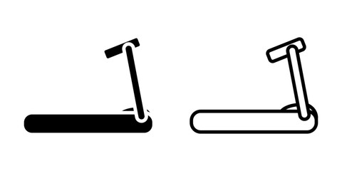 Treadmill icon on white background