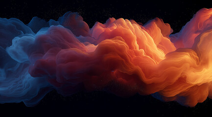 abstract fractal background with colorful smoke