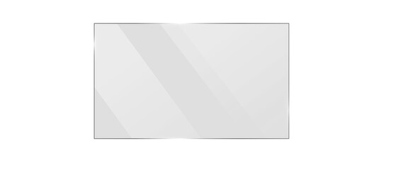 Transparent Glass plate background. Realistic screen glass, window effect with flare, clear glass showcase, glossy plastic glare frame, acrylic with glares and light, plexiglas, Stock royalty free.