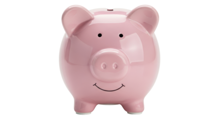 Isolated Pink Piggy Bank