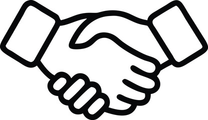 Obraz premium Handshake vector illustration: a symbolic gesture of human connection and business communication