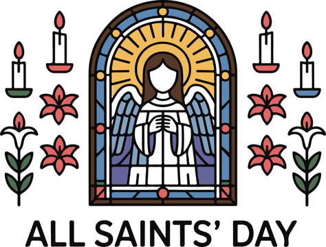 ALL SAINTS' DAY VECTOR DESIGN PNG