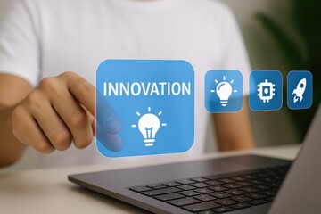 Innovation Interface with Technology Icons