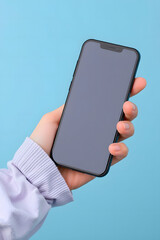 Person Holding a Cellular Phone. Generative Ai
