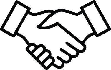 Agreement, Partnership, Collaboration Handshake Icon Vector Illustration