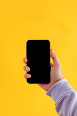 Person Holding a Cellular Phone. Generative Ai
