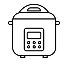  rice cooker icon vector for kitchen appliance and cooking design