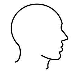 Human head profile icon