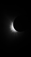 Naklejka premium Photography solar eclipse monochrome astronomy outdoors.