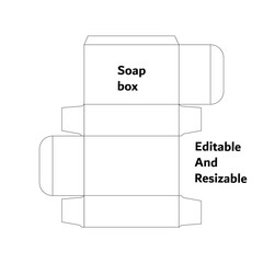 soap box template, box dieline, box design, vector design, soaps ,