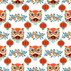 Pattern Chinese New Year Asian Tradition Oriental