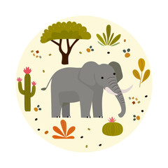 Childish Babies Animal Plant Zoo Safari Elephant